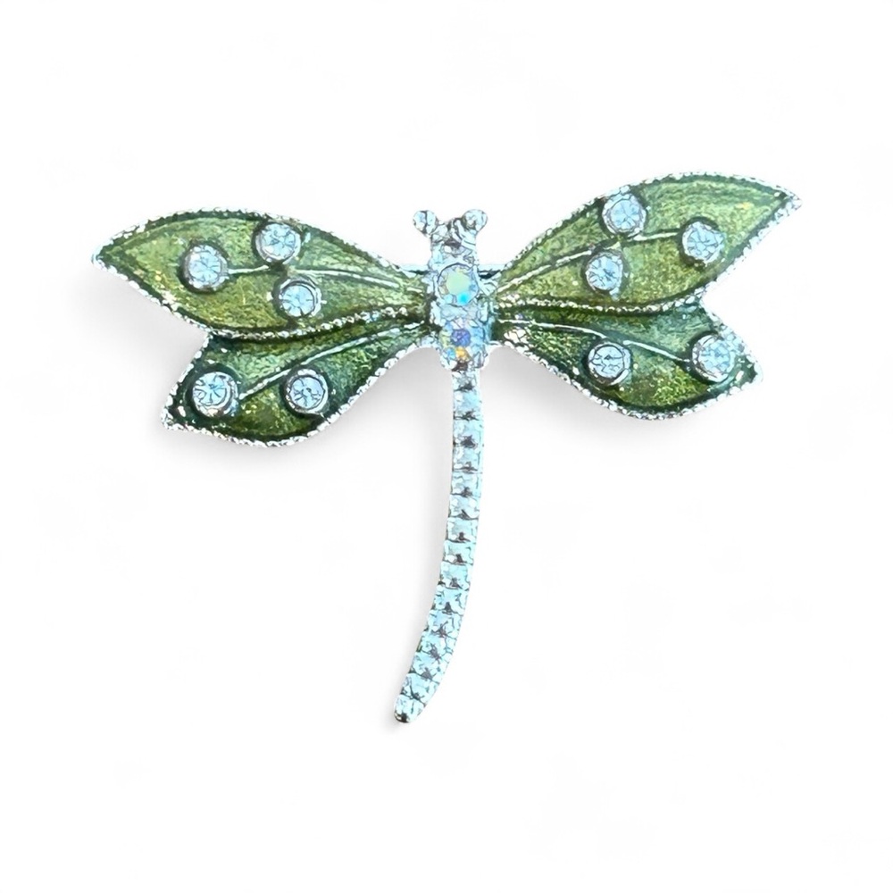 Villager Green Dragonfly Brooch NWT